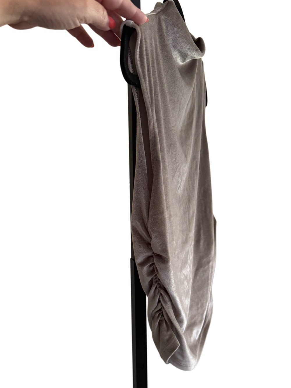 a new day Draped Mock Neck Size S Velvet Edgy Layer Y2K - Picture 2 of 8